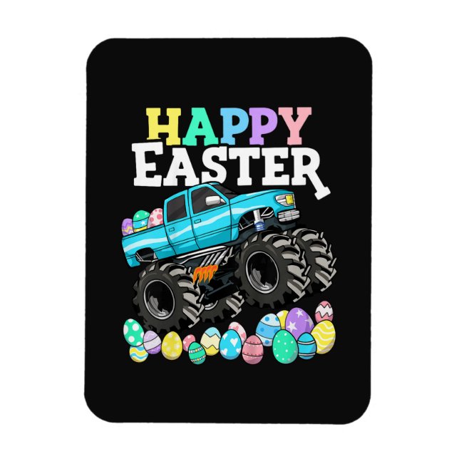 Glad Påsk Monstertruck Påskägg Magnet (Vertikal)