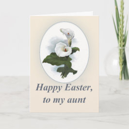 Glad påsk Moster, vackra vita Calla Lilies Helgkort