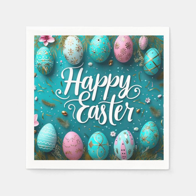 Glad påsk Napkins Pappersservett (Framsidan)