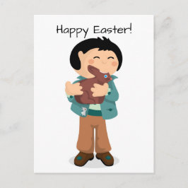 Glad påsk Nibbling Boy Helg Vykort