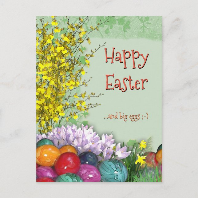 Glad påsk och stora ägg.-) helg vykort (Framsida)