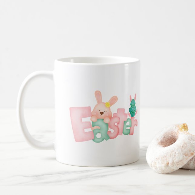 Glad påsk Önskemål - Funny Bunny Kisses Kaffemugg (Med munk)