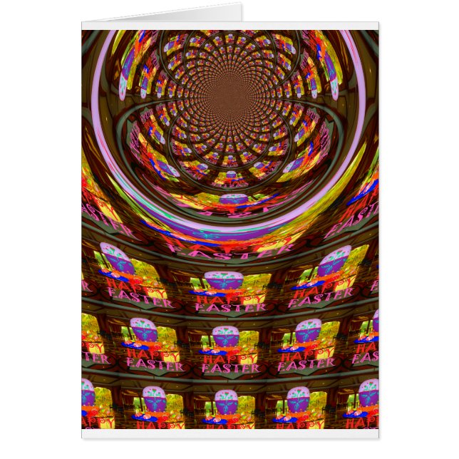 Glad påsk önskemål Hälsning Sömlös grafik Hälsningskort (Framsidan)