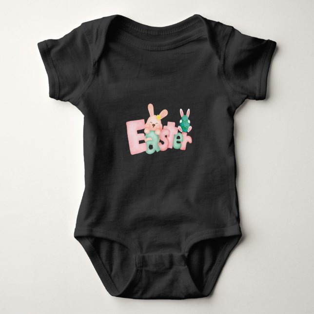 Glad påsk Önskemål - Lubny Kisses Baby T Shirt (Framsida)