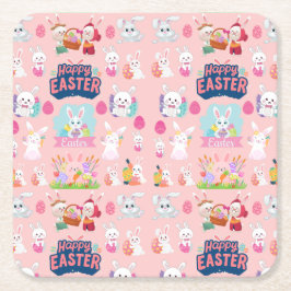 Glad påsk Önskemål - Mönster Lubny Påsk Underlägg Papper Kvadrat