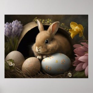 Glad påsk önskemål poster