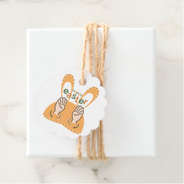 glad påsk på teckenspråk gåvor etiketter