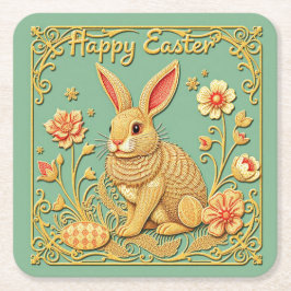 Glad påsk Papper Underlägg w/ Bunny