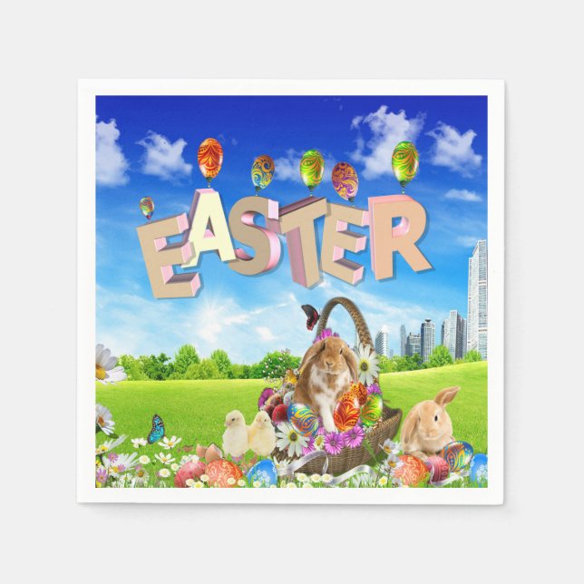 Glad påsk pappersservett (Framsidan)