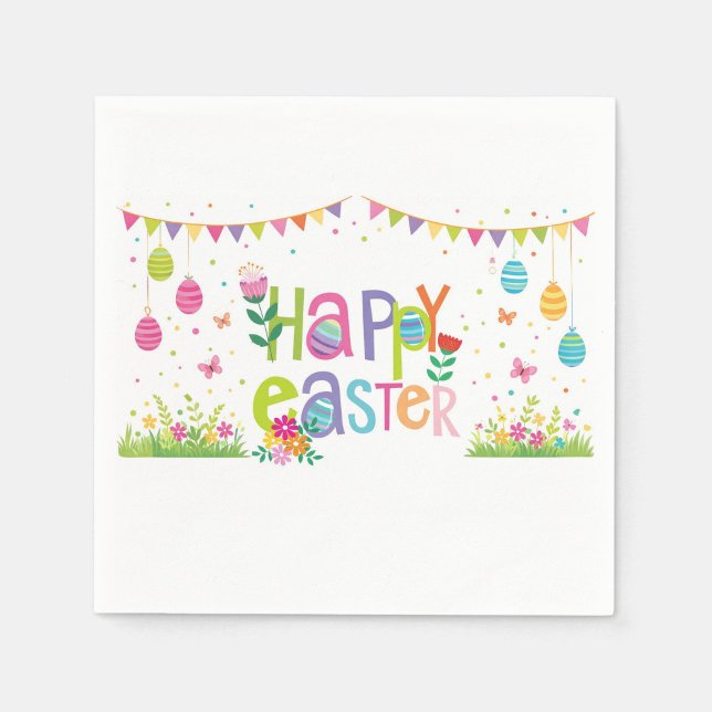 Glad Påsk  Pappersservett (Happy Easter Colorful Napkins!)