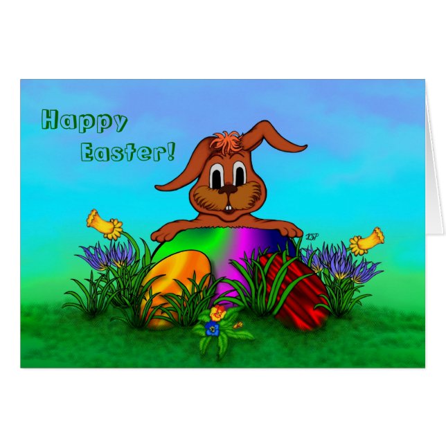 Glad påsk! Påsk Hälsningskort (Framsidan Horizontal)