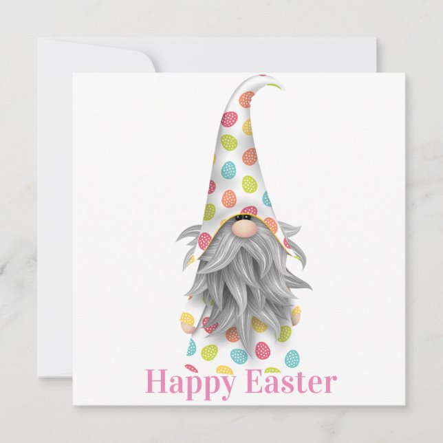 Glad påsk Påsk Tomte Kort (Framsida)