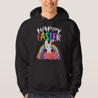 Glad påsk Påskhare Colorful Eggs Children Hoodie