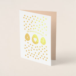 Glad påsk. Påskhare Folierat Kort