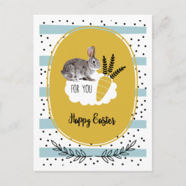 Glad påsk. Påskhare Helg Vykort