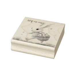 Glad påsk, påskhare med ägg stämpel