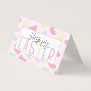 Glad påsk Pastel Jelly Beans Bag Topper Visitkort