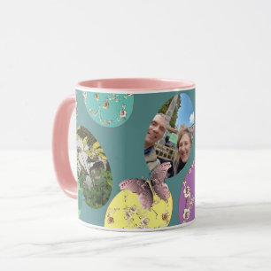 Glad påsk, Pastel Påskägg med 3 foton Mugg