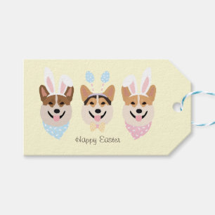 Glad påsk Pembroke Welsh Corgi Hundar Presentetikett