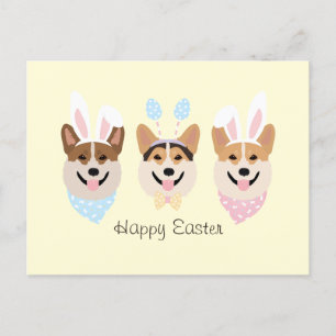 Glad påsk Pembroke Welsh Corgi Hundar Vykort