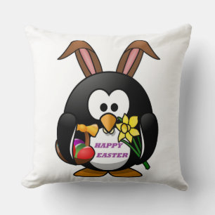"GLAD PÅSK" PENGUIN BUNNY KUDDE