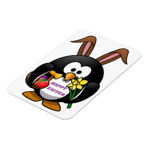 "GLAD PÅSK" PENGUIN BUNNY MAGNET