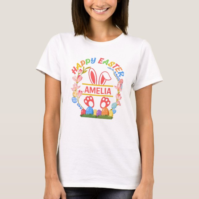 Glad Påsk Personlig  T Shirt (Framsida)
