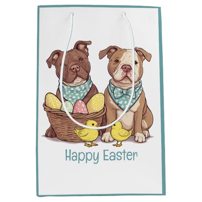 Glad påsk Pit Bull Dogs (Framsidan)