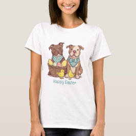 Glad påsk Pit Bull Dogs T Shirt