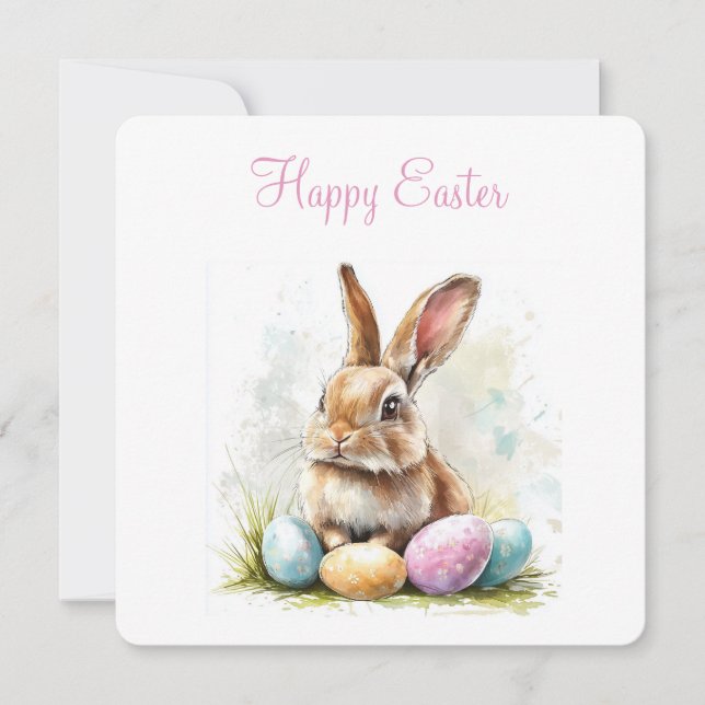 Glad påsk platta Helgdag-kort Julkort (Framsida)