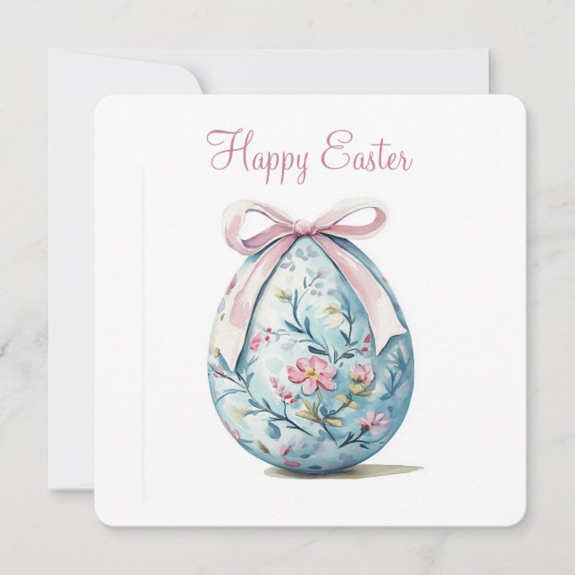 Glad påsk platta Helgdag-kort Julkort (Framsida)