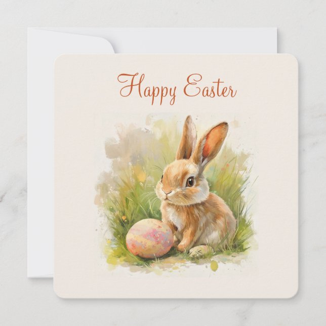 Glad påsk platta Helgdag-kort Julkort (Framsida)