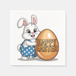 Glad påsk Polka Dot Bunny Pappersservett