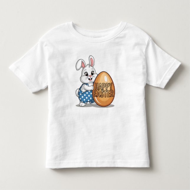 Glad påsk Polka Dot Bunny T Shirt (Framsida)