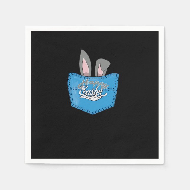 Glad påsk Pop Peeking Bunny Pappersservett (Framsidan)