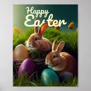 Glad påsk poster