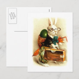 Glad påsk. Postkort för vintage Bunny Påsk Helg Vykort