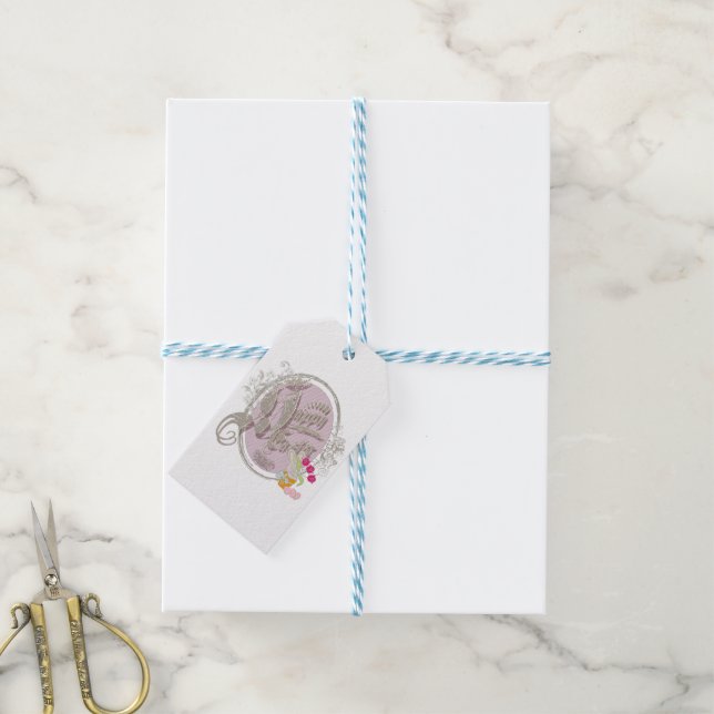 Glad påsk - presentkort presentetikett (Med Snöre)