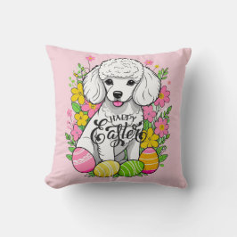 Glad påsk Pudel Kudde