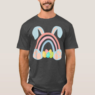 Glad påsk Rainbow Bunny Egg Påsk Day Cute T Shirt