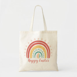 Glad påsk Rainbow Colorful Tote Bag Tygkasse