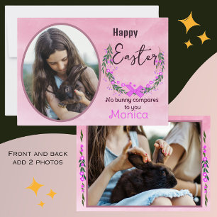 Glad påsk  Real Bunnies Photo Card Kort