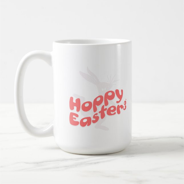 Glad Påsk Retro Rosa Orange Kaffemugg (Vänster)