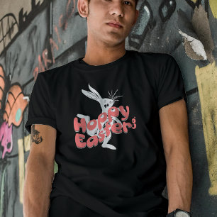 Glad Påsk Retro Rosa Orange Tatuering T Shirt