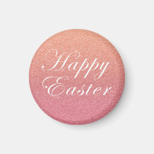 glad påsk Ro Guld Rosa Gnistra Glitter Stil Magnet