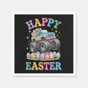 Glad Påsk Rolig Monster Truck Krossa Ägg Pappersservett