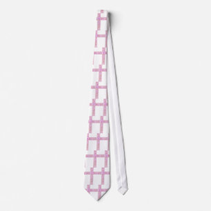 Glad Påsk Rosa Kors med Liljor Slips