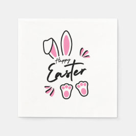 Glad påsk (Rosa) Pappersservett
