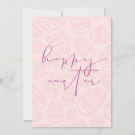 Glad påsk | Rosa Påskägg Julkort