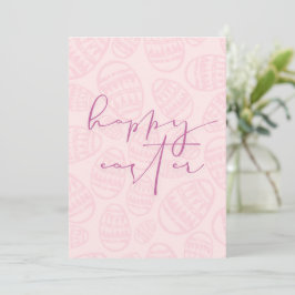 Glad påsk | Rosa påskägg Julkort